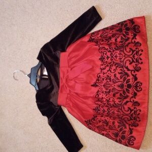 Girls black and red dress